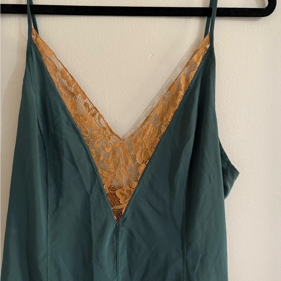 Free people Elegant Green and Gold Women's  dress - Picture 3 of 7